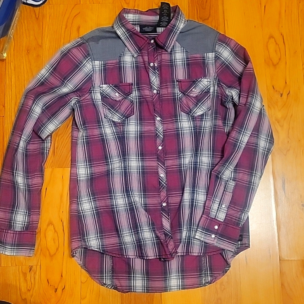 Women's Harley Davidson button up sz L